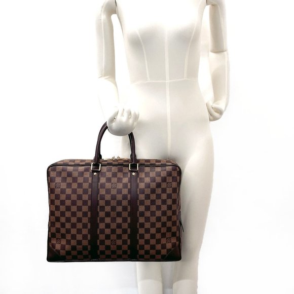 LOUIS VUITTON Louis Vuitton Porte-Document Voyage Bag Men's Damier Canvas Bro... - Picture 11 of 12